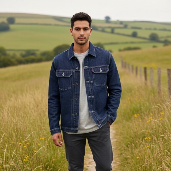 US Polo Assn. Other - Vtg US Polo Assn Denim Blue Jean Jacket Front Pockets Trucker Mens L